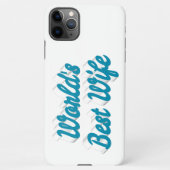 Echtgenote met sky blue text iPhone case Hoesje (Achterkant)