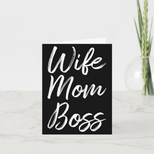 Echtgenote moeder baas dame grappige mama schattig kaart (Voorkant)