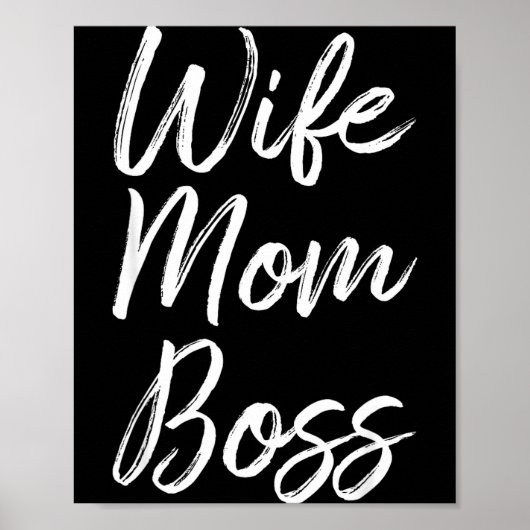 Echtgenote moeder baas dame grappige mama schattig poster (Voorkant)