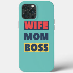 Echtgenote Moeder Baas Grappig Moederdag ontwerp iPhone 13 Pro Max Hoesje
