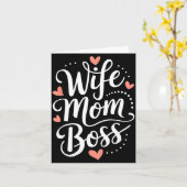 Echtgenote moeder baas grappige moederdag  kaart (Gele Bloem)