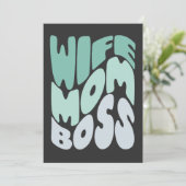 Echtgenote, moeder, baas Moederdag Kaart (Staand voorkant)