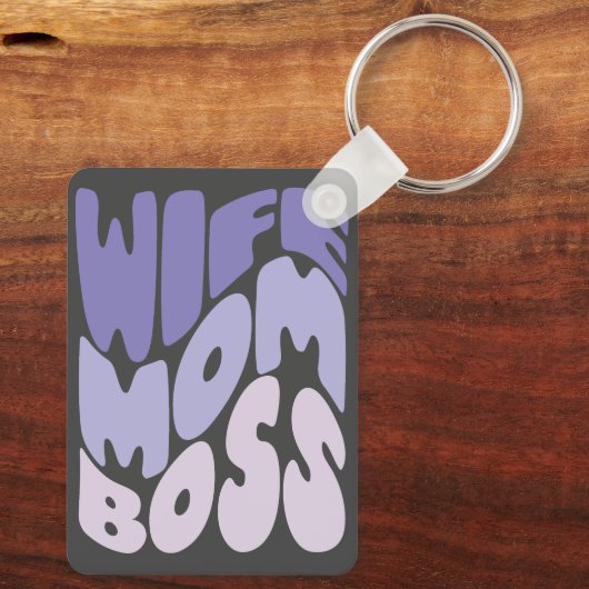 Echtgenote, moeder, baas sleutelhanger (Achterkant)
