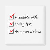 Echtgenote moeder Babcia Poolse vrouw Magneet (Voorkant)