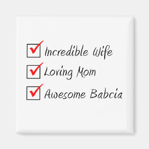Echtgenote moeder Babcia Poolse vrouw Magneet
