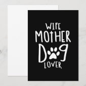 Echtgenote moeder Hondenliefhebber Moederdag Gift Kaart (Voorkant / Achterkant)