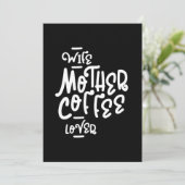 Echtgenote moeder koffie Moederdag Gift Kaart (Staand voorkant)