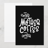 Echtgenote moeder koffie Moederdag Gift Kaart (Voorkant / Achterkant)