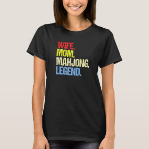 Echtgenote Moeder Mahjong Legende Mahjong Speler M T-shirt