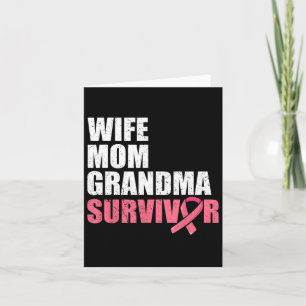 Echtgenote moeder oma Survivor Borst Cancer Awaren Kaart