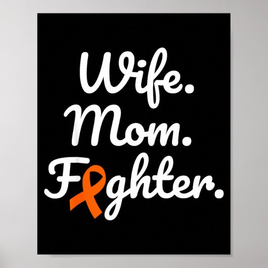 Echtgenote Moeder Strijder Multiple Sclerose Bewus Poster (Voorkant)