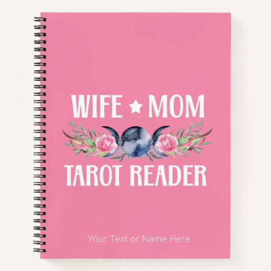 Echtgenote moeder Tarot Reader Flowers Moon Antler Notitieboek (Voorkant)