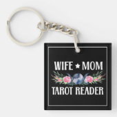 Echtgenote moeder Tarot Reader Flowers Moon Antler Sleutelhanger (Voorkant)
