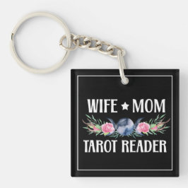 Echtgenote moeder Tarot Reader Flowers Moon Antler Sleutelhanger