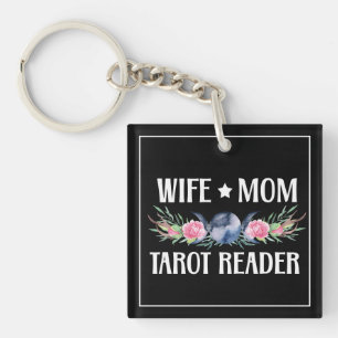Echtgenote moeder Tarot Reader Flowers Moon Antler Sleutelhanger
