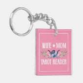Echtgenote moeder Tarot Reader Flowers Moon Antler Sleutelhanger (Voorkant Links)