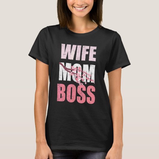 Echtgenote moeder vrouw familie vrouw Cherry Bloss T-shirt (Voorkant)