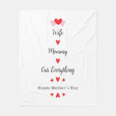 Echtgenote Moeders Onze Alles Cute Moederdag Lief Fleece Deken (Voorkant)