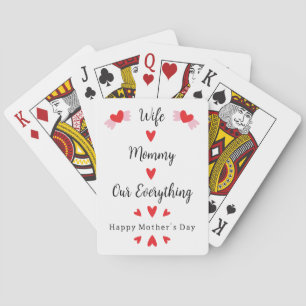 Echtgenote Moeders Onze Alles Cute Moederdag Sfeer Pokerkaarten