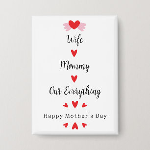 Echtgenote Moeders Onze Alles Cute Moederdag Zoet Button