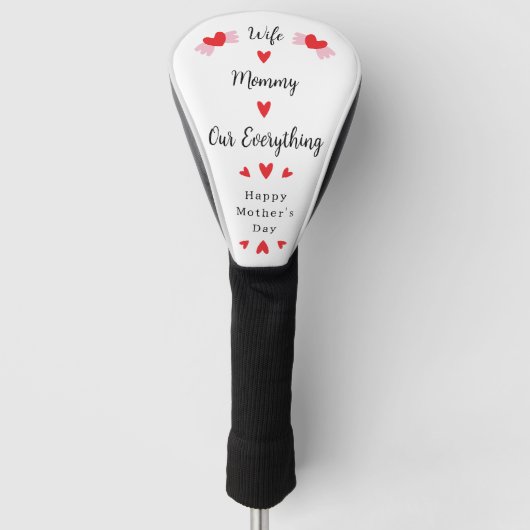 Echtgenote Moeders Onze Alles Cute Moederdag Zoet Golfheadcover (Voorkant)