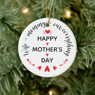 Echtgenote Moeders Onze Alles Cute Moederdag Zoet Keramisch Ornament