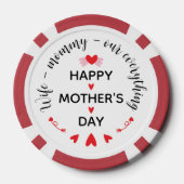 Echtgenote Moeders Onze Alles Cute Moederdag Zoet Poker Chips (Achterkant)