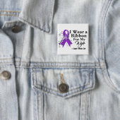 Echtgenote Paarse lint - Pancreaskanker Vierkante Button 5,1 Cm (In situ)