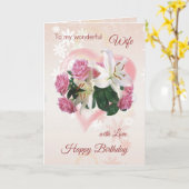 Echtgenote Rozen van de Birthday-kaart Lilies Hear Kaart (Gele Bloem)