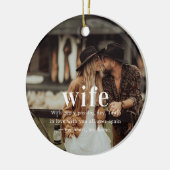 Echtgenote | Sentimenteel Foto Kerstcadeau Keramisch Ornament (Links)