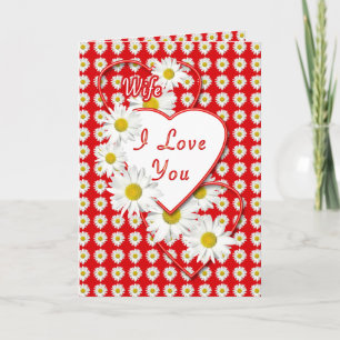 Echtgenote Valentijn Love Daisies Card Feestdagen Kaart