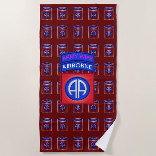 Echtgenote van 82nd Airborne Division Strandlaken (Voorkant)