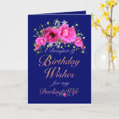 Echtgenote van Birthday Bouquet van Bloemen en Ver Kaart (Gele Bloem)