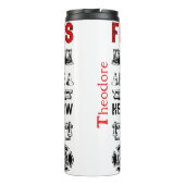Echtgenote van brandweerman trots slogan thermosbeker (Achterkant)