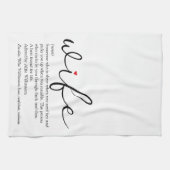 Echtgenote van de Definitie Rood Geest Zwart-wit M Theedoek (Horizontaal)