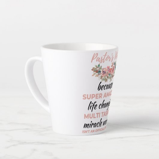 Echtgenote van de dominee omdat super geweldig lev latte mok (Linkerhoek)