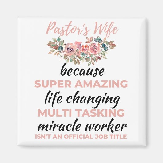 Echtgenote van de dominee omdat super geweldig lev magneet (Voorkant)