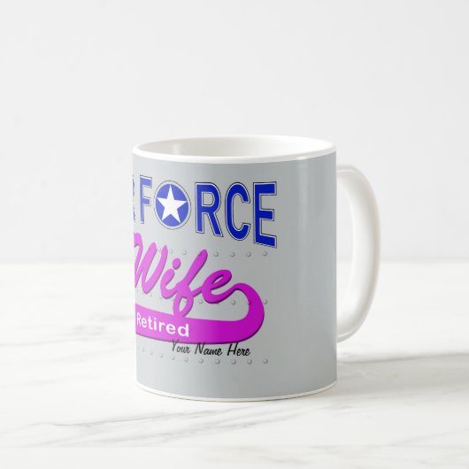 Echtgenote van de luchtmacht, in ruste, Mok (Voorkant rechts)