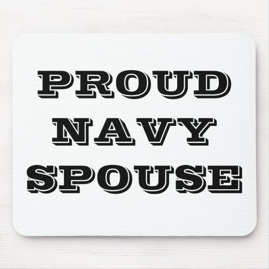 Echtgenote van de marine van Mousepad Proud Muismat (Voorkant)