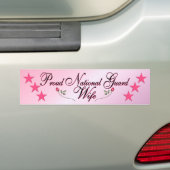 Echtgenote van de nationale roze en rode garde bumpersticker (Op auto)