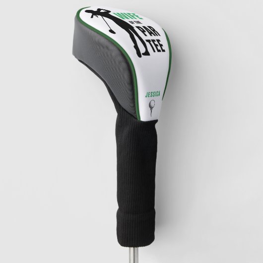 Echtgenote van de Par Tee Groen & Wit Golfheadcover (Schuin)