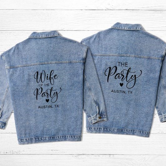 Echtgenote van de partij Austin Bachelorette Party Denim Jacket