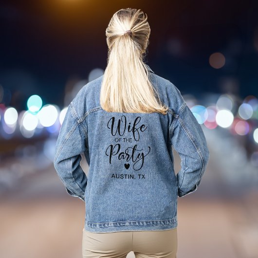Echtgenote van de partij Austin Bachelorette Party Denim Jacket