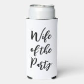 Echtgenote van de Partij Bachelorette Weekend Hen  Seltzer Blikjeskoeler (Seltzer Achterkant)
