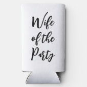 Echtgenote van de Partij Bachelorette Weekend Hen Seltzer Blikjeskoeler (Achterkant)