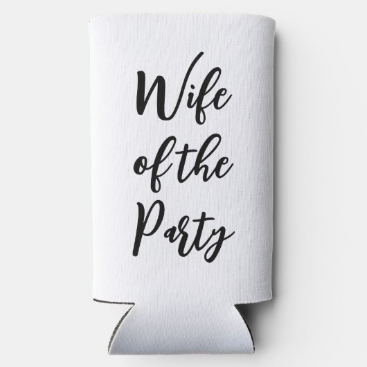 Echtgenote van de Partij Bachelorette Weekend Hen  Seltzer Blikjeskoeler (Achterkant)