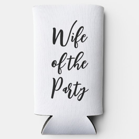 Echtgenote van de Partij Bachelorette Weekend Hen  Seltzer Blikjeskoeler (Voorkant)