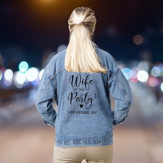 Echtgenote van de partij Las Vegas Bachelorette Pa Denim Jacket