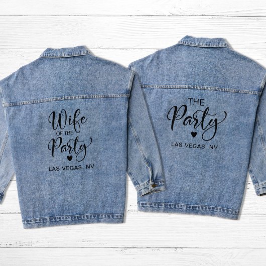 Echtgenote van de partij Las Vegas Bachelorette Pa Denim Jacket