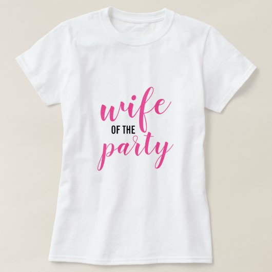 Echtgenote van de partij t-shirt (Design voorkant)